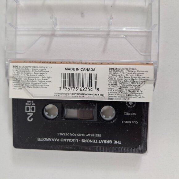 Vintage The Great Tenors Pavarotti Domingo Del Monaco 3 Cassette Tape Set Madacy - Picture 13 of 15